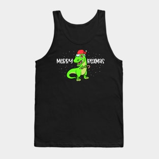 Merry Christmas with Dinosaur - Merry Rexmas Tank Top